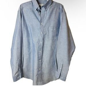 King's Court Men's Button Dress Shirt, Blue, 16 1/2 - 37/8 Tall Long Sleeves.A18